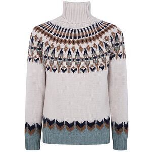 DONDUP Men's Fair Isle Turtleneck Sweater Men NUDE & NEUTRALS Sweaters &